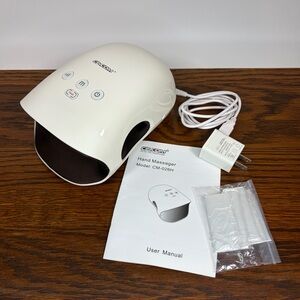 CINCOM Classic Hand Massager with Heat CM-026H Cordless Rechargeable TESTED